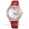 2015 Factory Direct Sell Leather Watch/diamond bezel watch for women